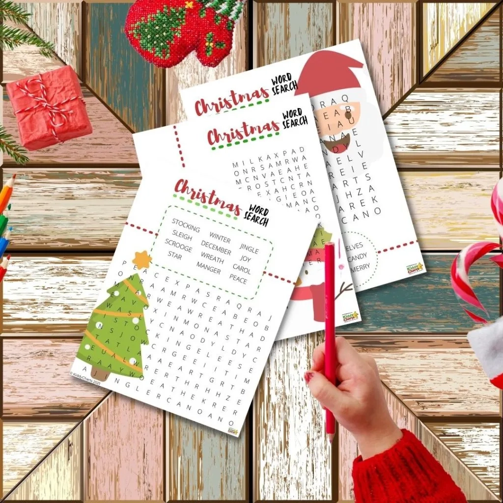 Christmas Word Search For Kids Free Printable