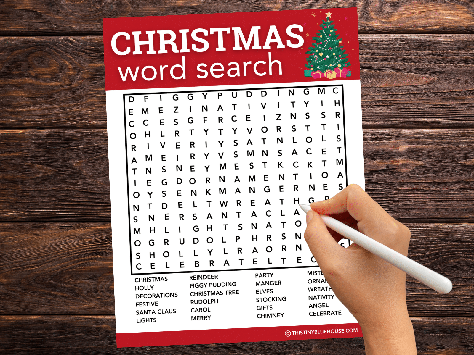 Christmas Wordsearch For Kids Printable