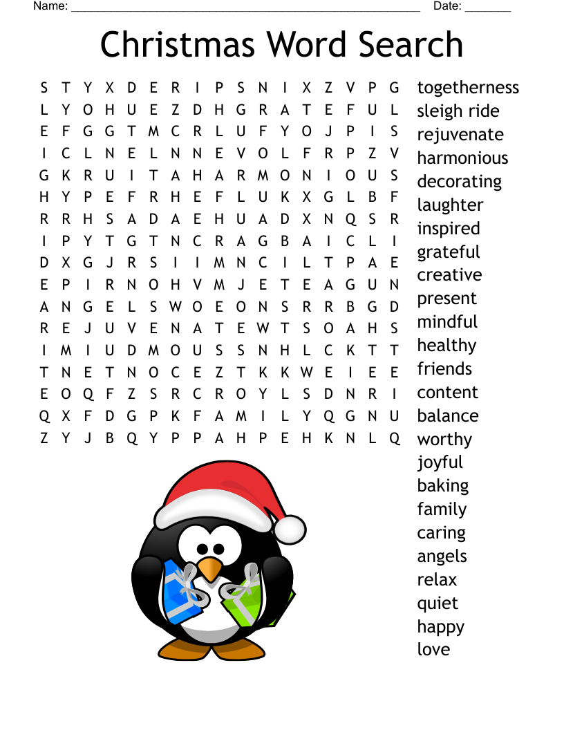 Christmas Word Search WordMint Christmas Word Search WordMint