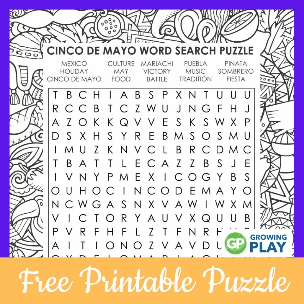 Printable May Word Search