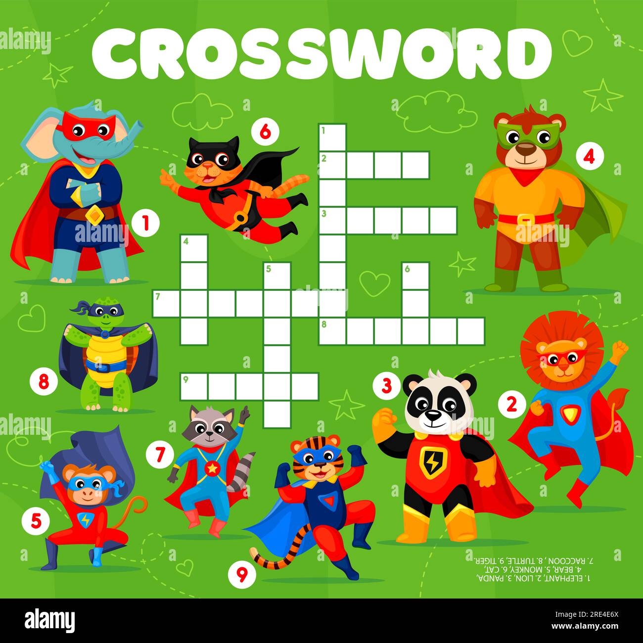 Crossword Grid Superhero Cartoon Animal Characters Quiz Game Vector Worksheet Of Find A Word Puzzle Or Riddle Game With Cute Cat Lion And Tiger Brave Bear Raccoon Panda And Elephant Super Heroes Crossword Grid Superhero Cartoon Animal Characters Quiz Game Vector Worksheet Of Find A Word Puzzle Or Riddle Game With Cute Cat Lion And Tiger Brave Bear Raccoon Panda And Elephant Super Heroes