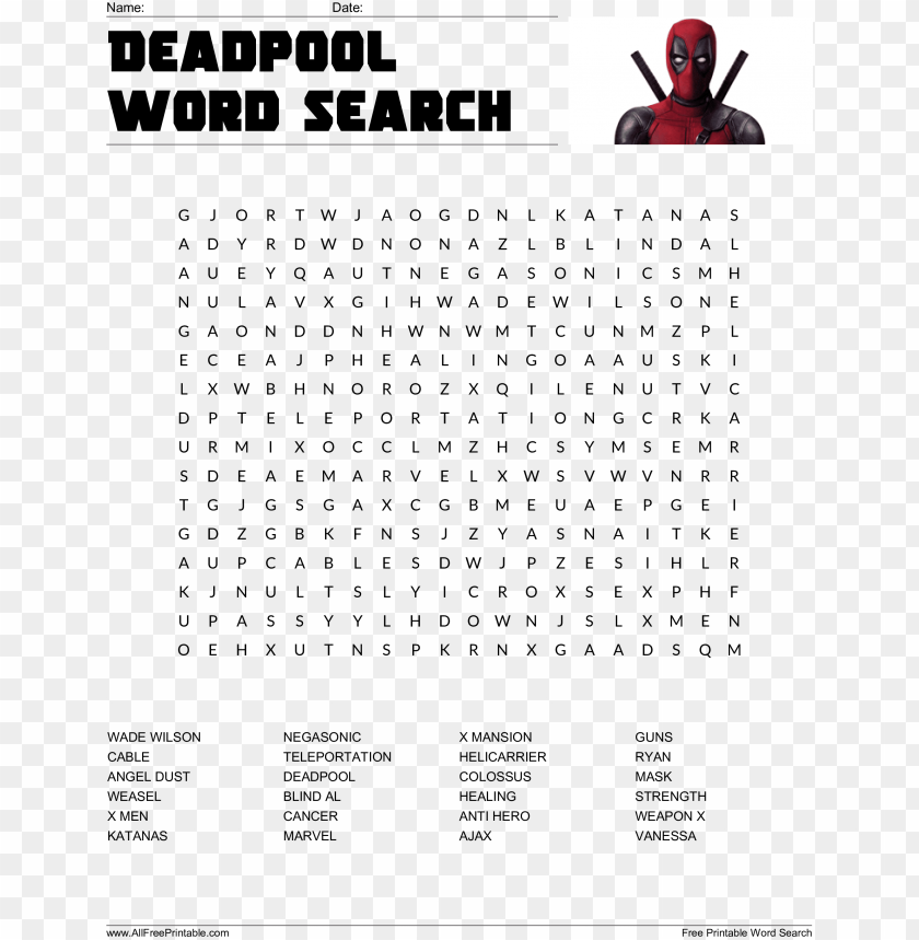 Deadpool Word Search Main Image Deadpool Word Search Printable PNG Transparent With Clear Background ID 213631 TOPpng Deadpool Word Search Main Image Deadpool Word Search Printable PNG Transparent With Clear Background ID 213631 TOPpng