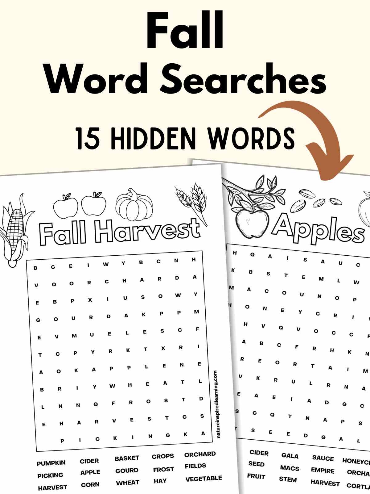 Fall Word Search Printable Hard
