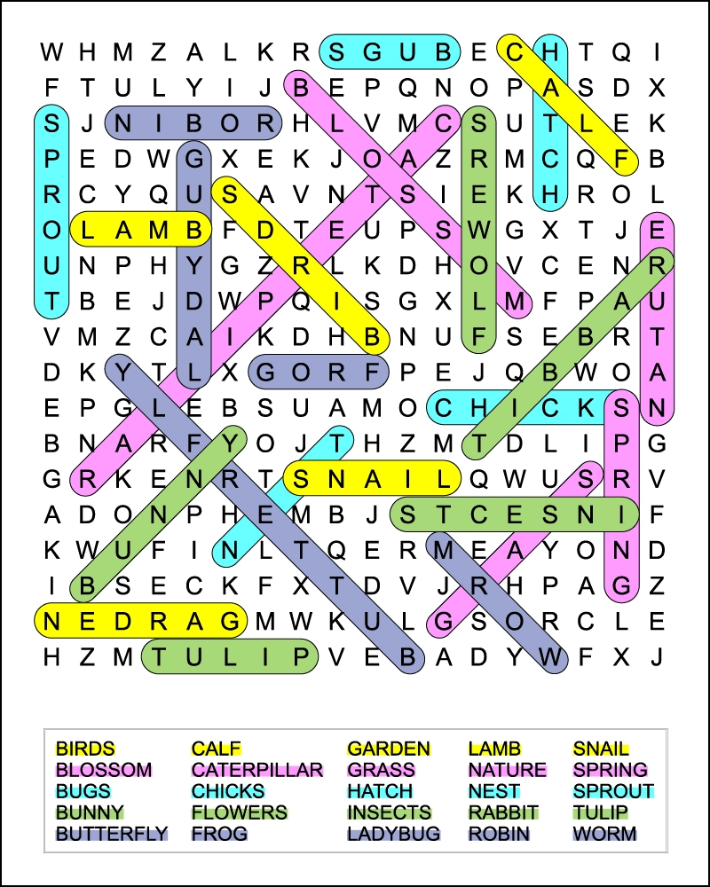 Hard Word Search Printable For Kids