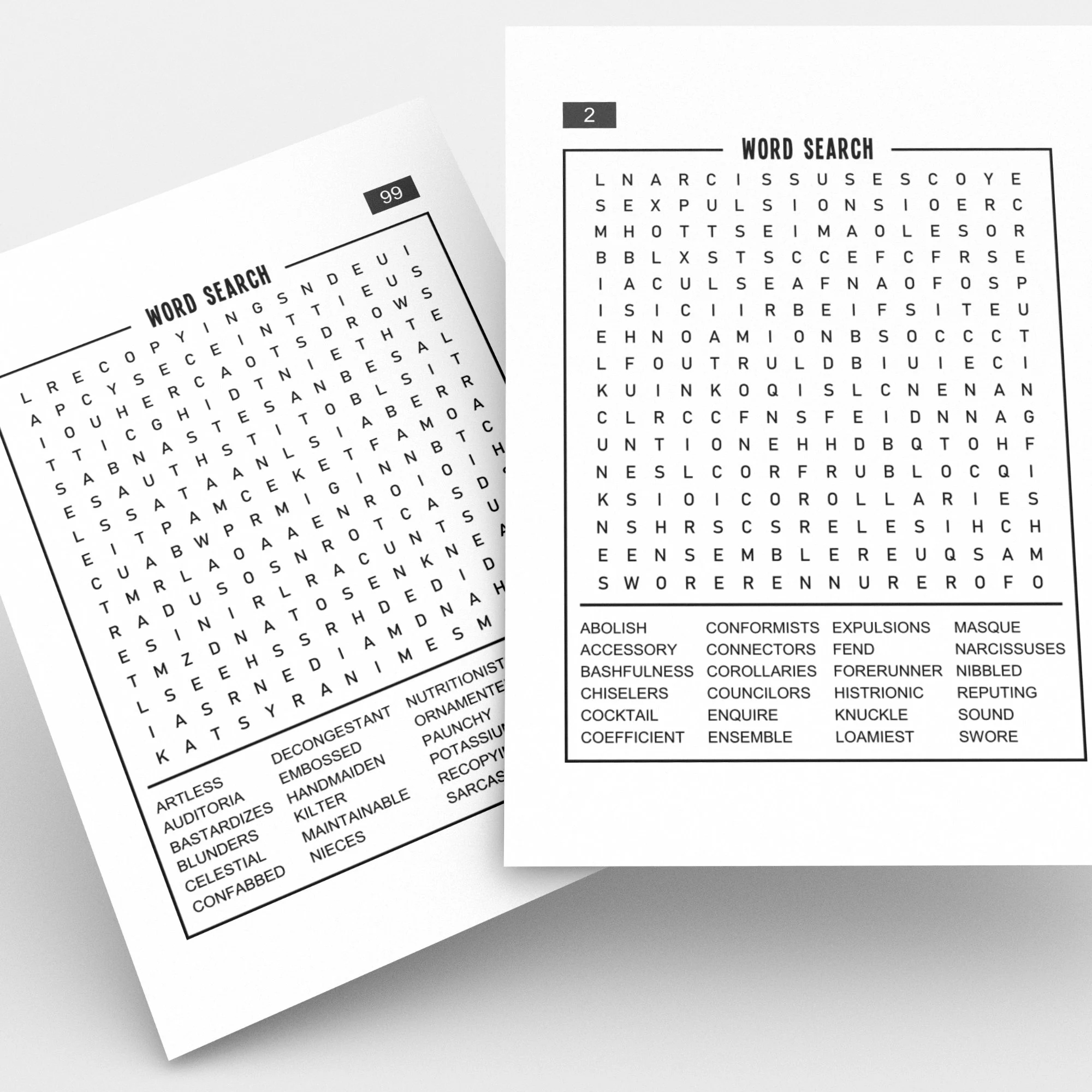 100 Word Printable Word Searches For Seniors