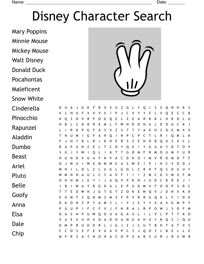 Disney Word Search Online