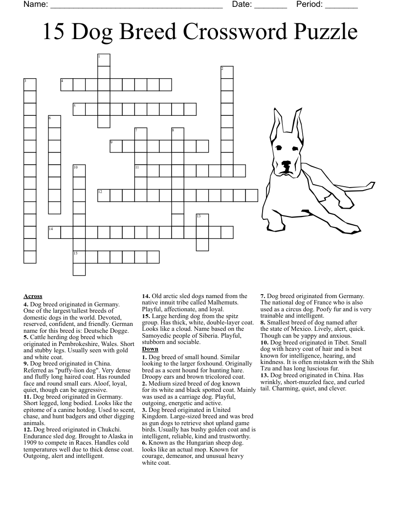 Dog Word Search Puzzles Printable