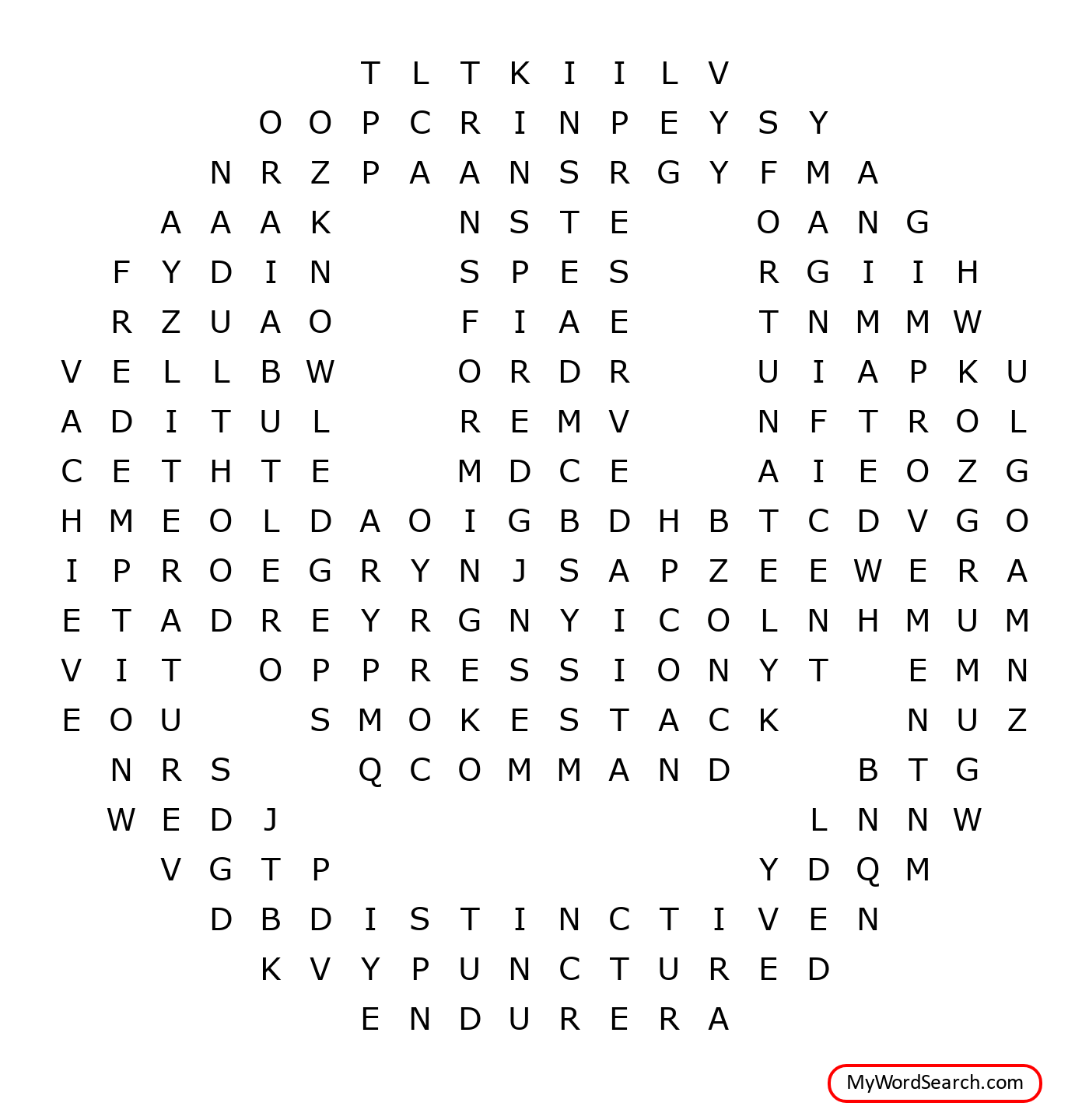 Dog Man Word Search Printable