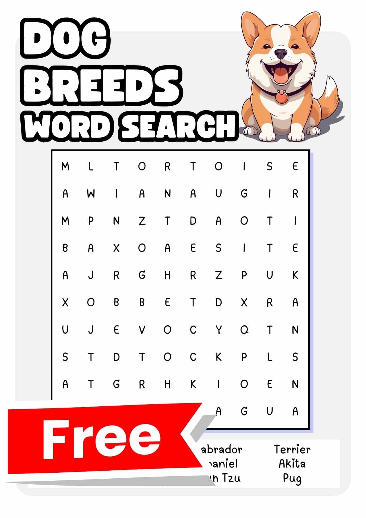 Dogs Word Searches Free To Print Teach Prints Dogs Word Searches Free To Print Teach Prints