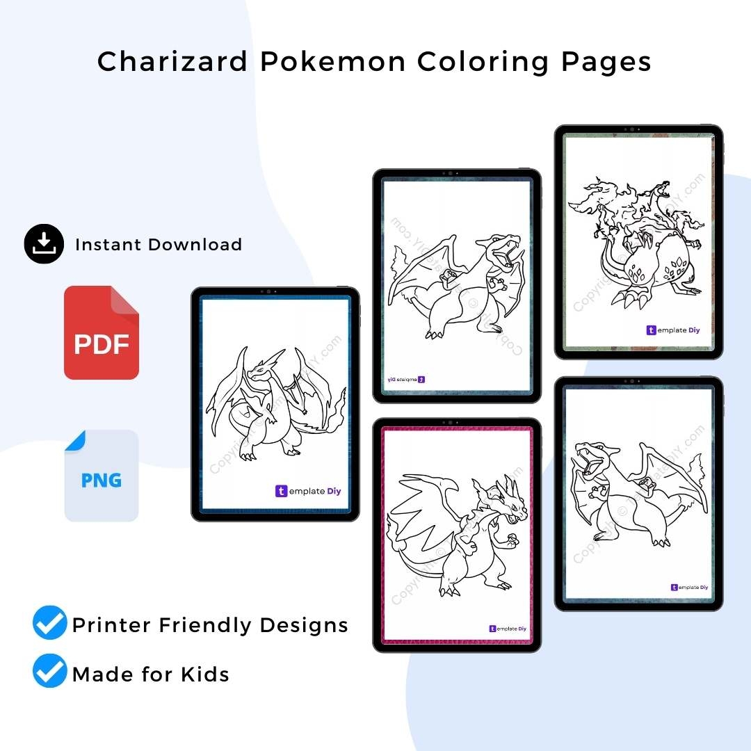 Download Charizard Pok mon Coloring Pages PDF