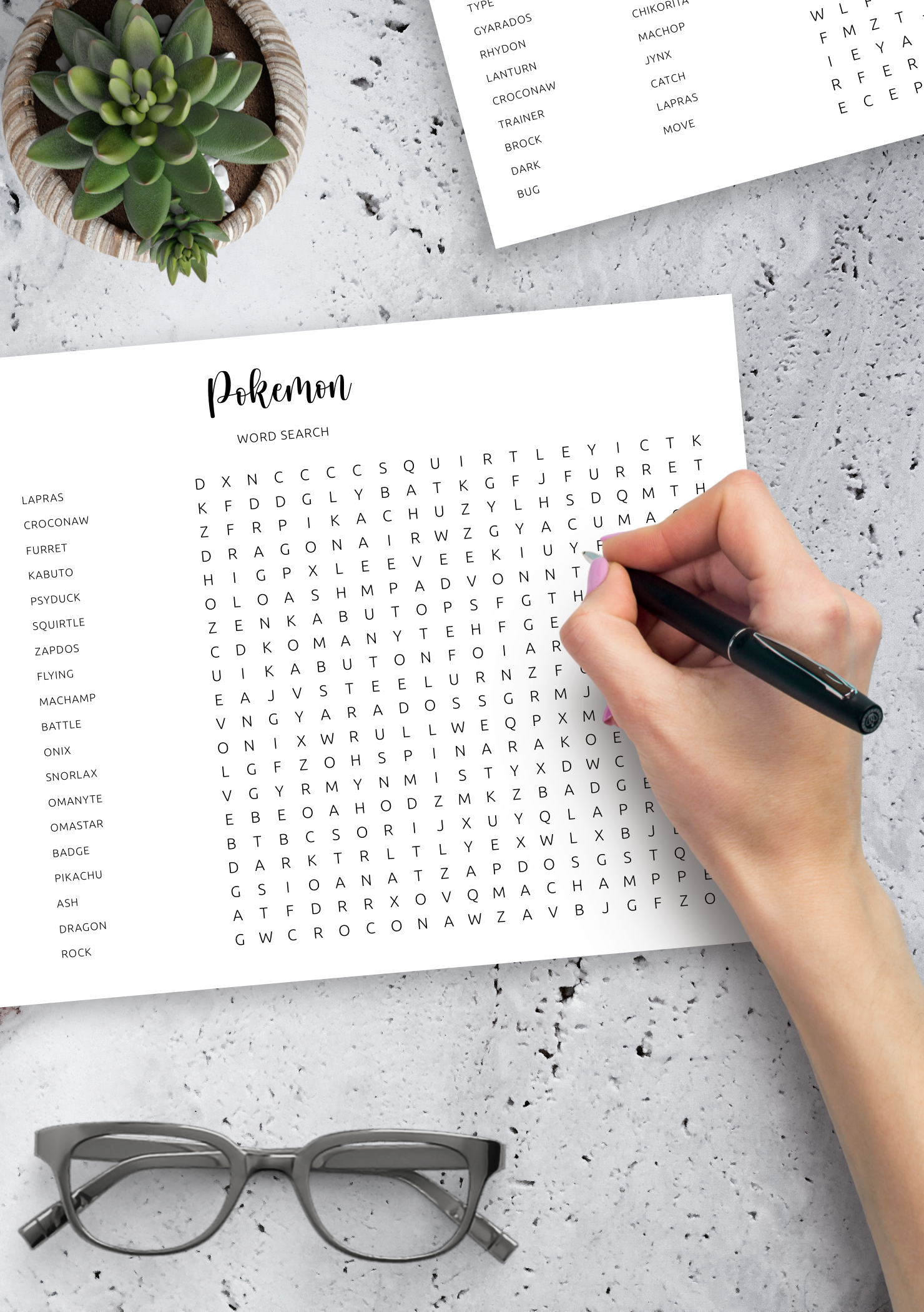 Download Printable Pokemon Word Search In PDF