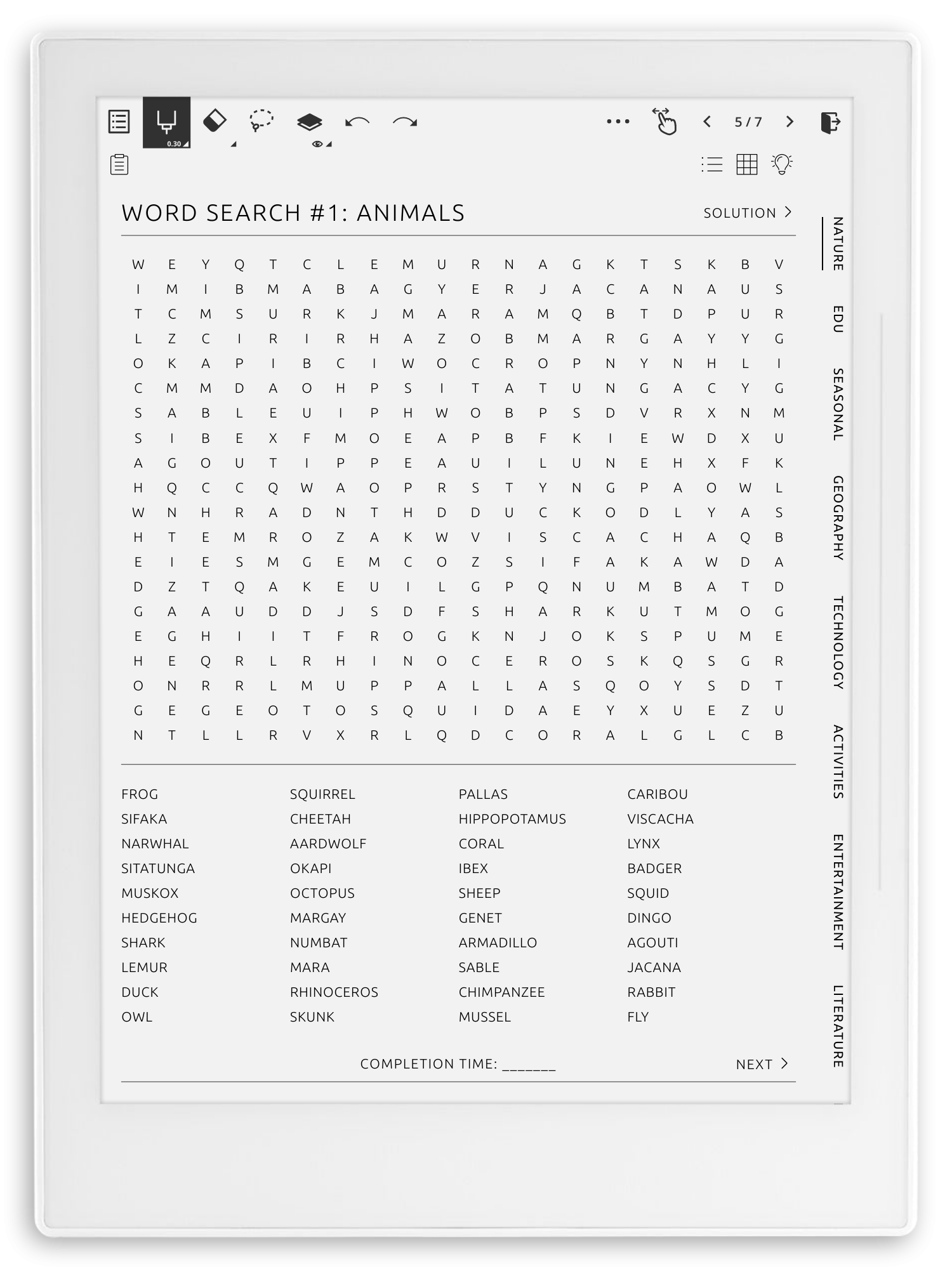 Download Supernote Word Search Puzzles Hyperlinked PDF