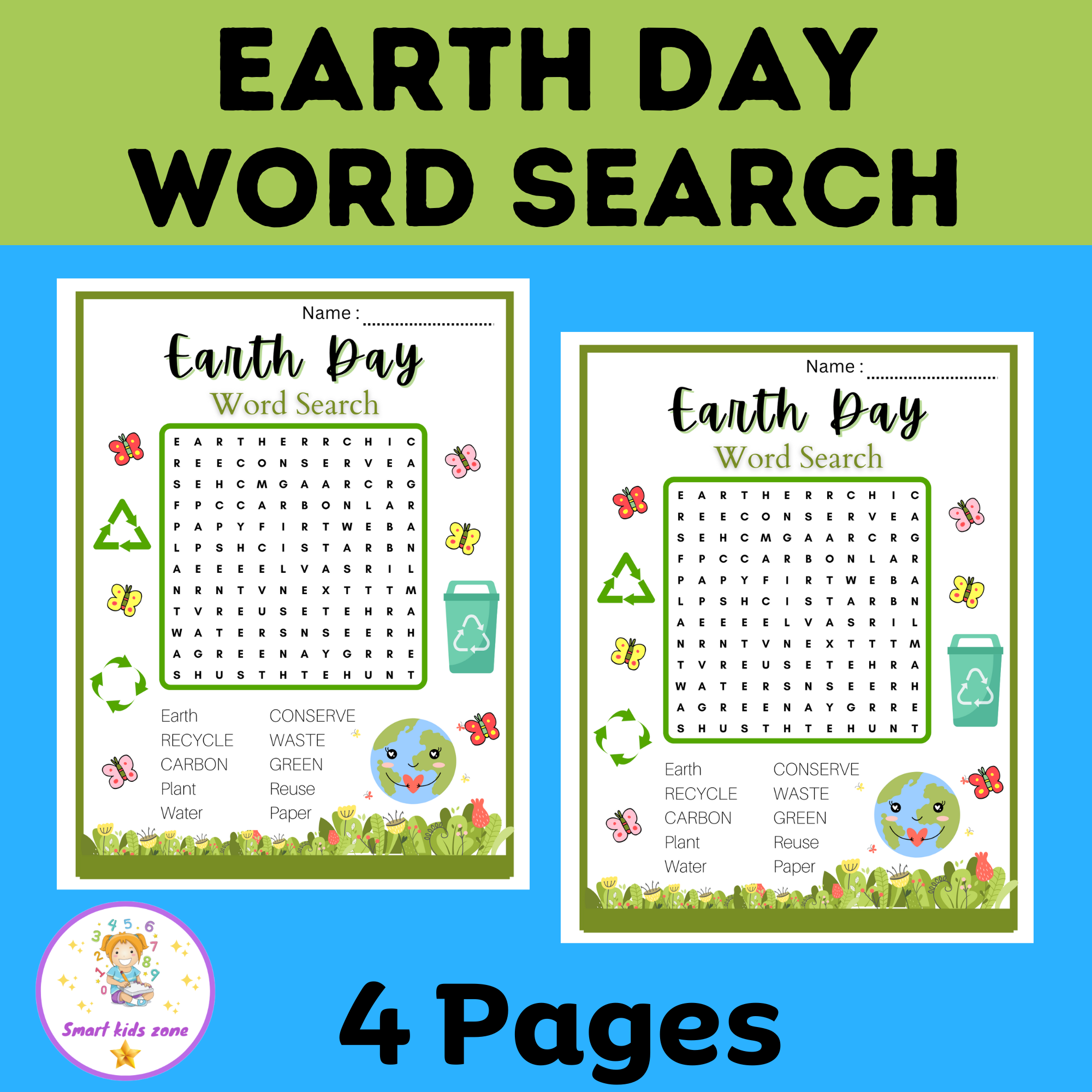 EARTH DAY Word Search Puzzle Worksheet Activity Earth Day Activities Made By Teachers