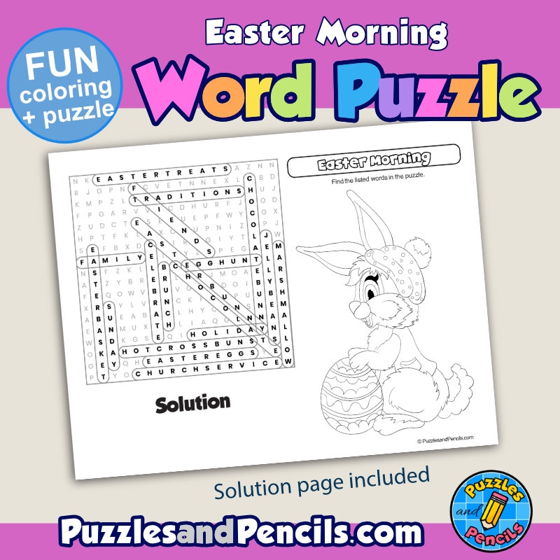 Easter Morning Word Search Puzzle Easter Wordsearch Made By Teachers