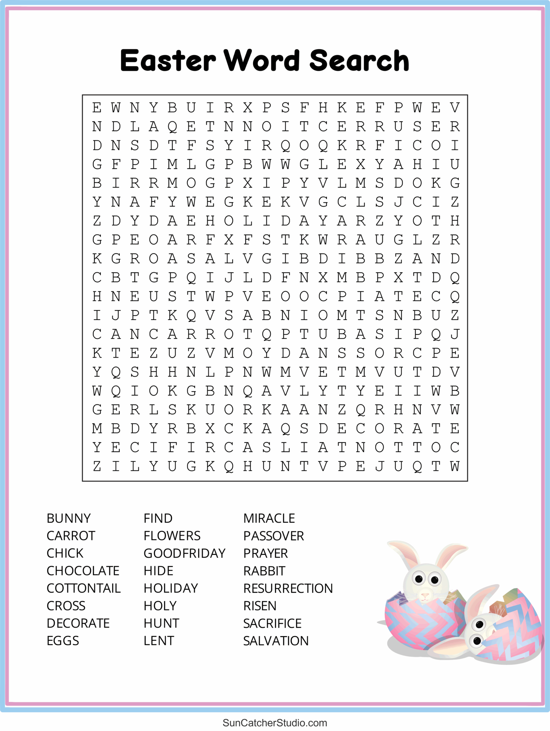 Easter Word Search Free Printable PDF Puzzles Free Printables Monograms Design Tools Patterns U0026 DIY Projects