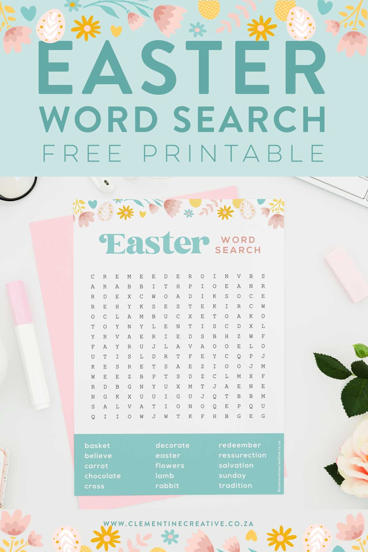 Easter Word Search Printable Pdf