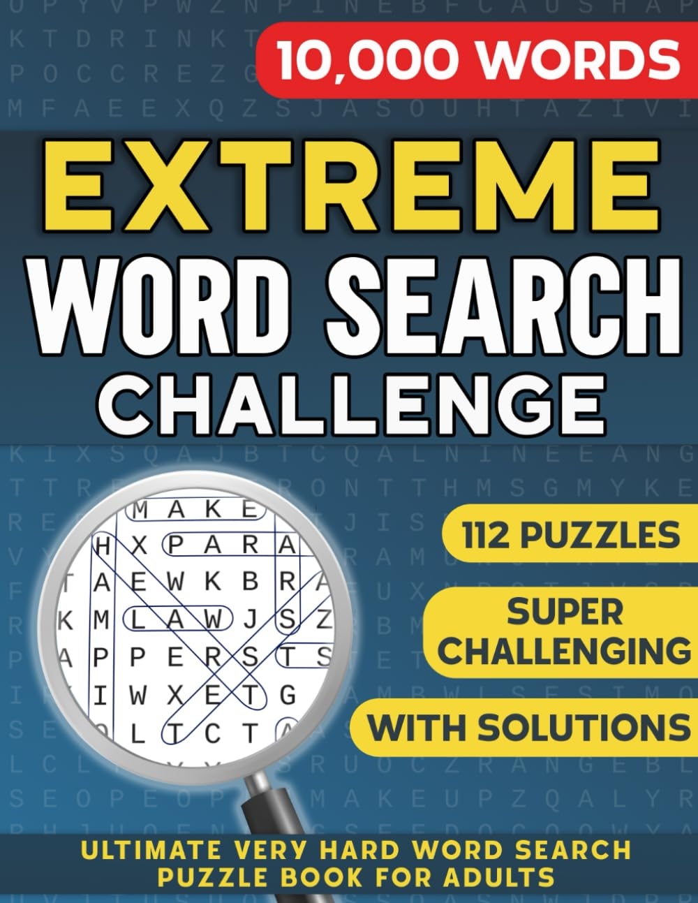 Extreme Word Search Challenge Ultimate Extremely Hard Challenging Word Search Puzzle Book For Adults With 10 000 Words Super Difficult Wordfind Puzzles Puzzlers Master 9798363487293 Amazon Books Extreme Word Search Challenge Ultimate Extremely Hard Challenging Word Search Puzzle Book For Adults With 10 000 Words Super Difficult Wordfind Puzzles Puzzlers Master 9798363487293 Amazon Books