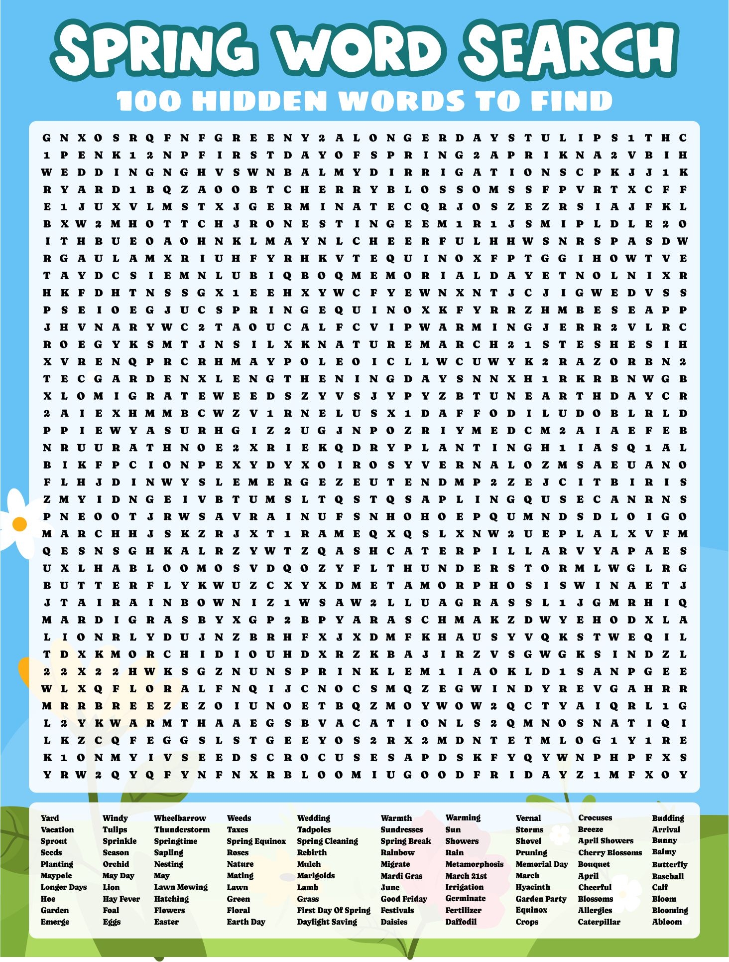 Extremely Hard Printable Word Search