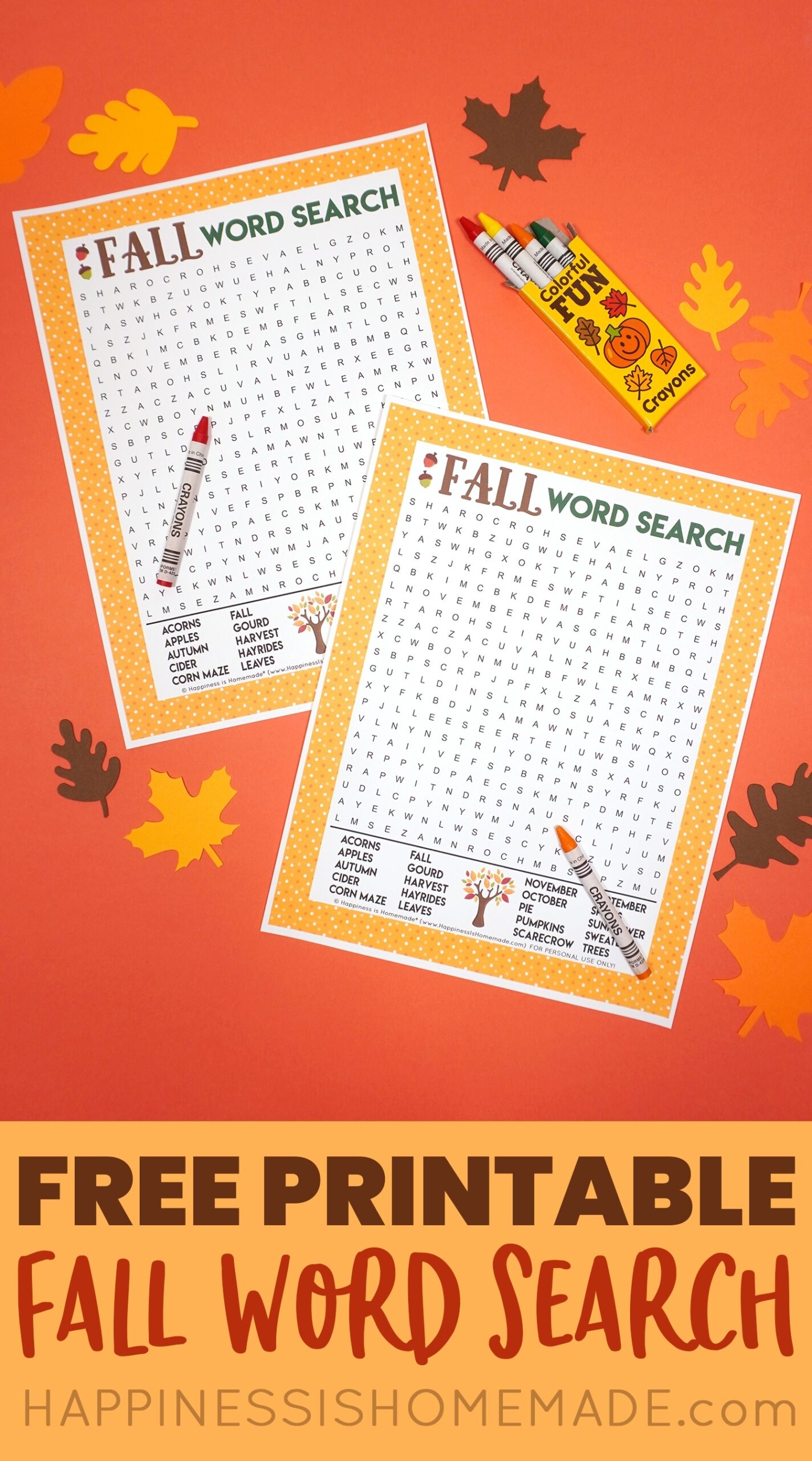 Fall Word Search Printable For Adults Pdf