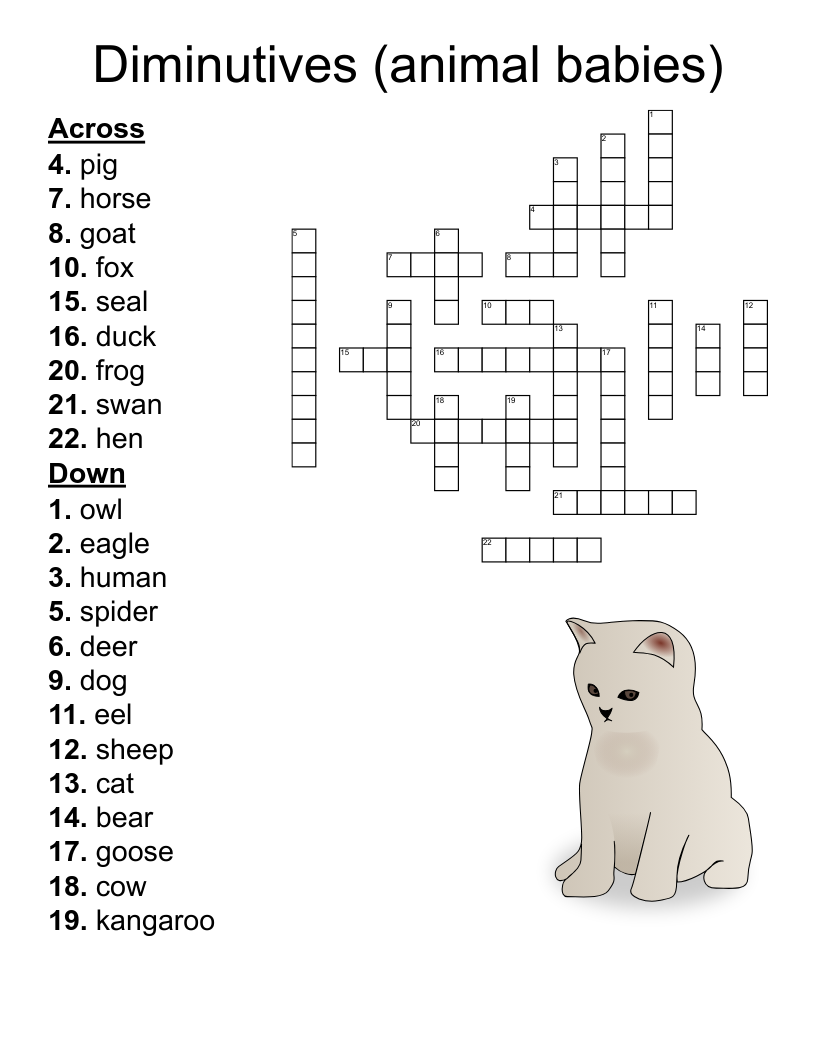 Farm Animals Word Search Printable