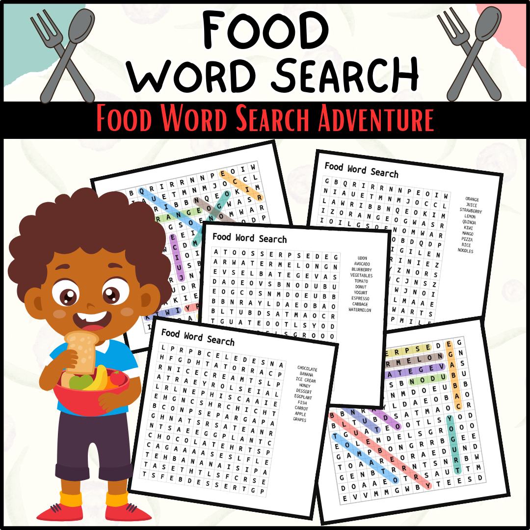 Food Word Search Learn About Different Foods While Having Fun Made By Teachers