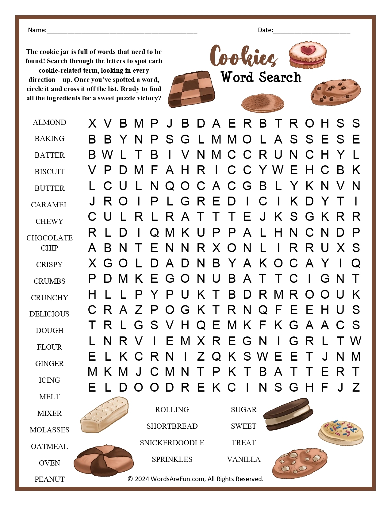 Food Word Search