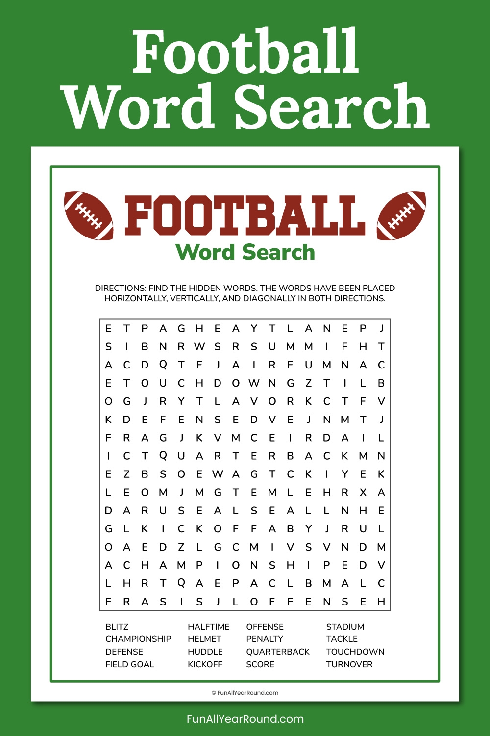 All Printable Word Search