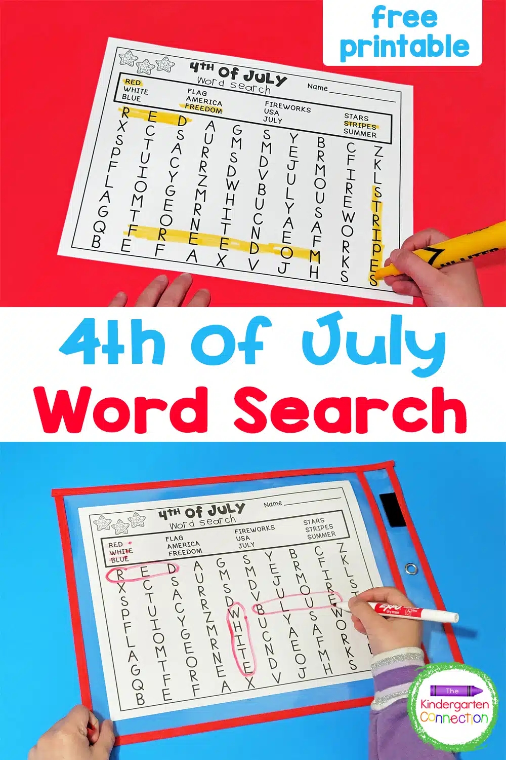Word Search 4th Of July For Kids