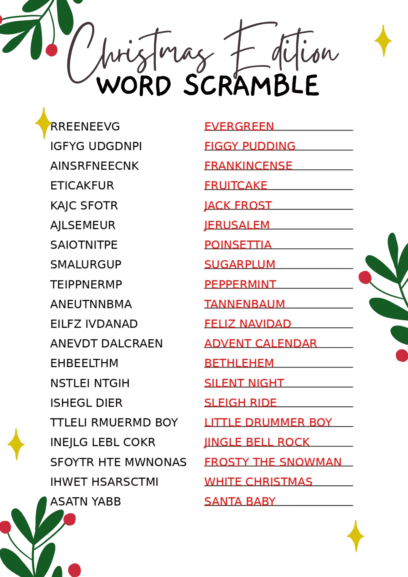Free Christmas Word Scramble Printables For 2025 Crazy Laura Free Christmas Word Scramble Printables For 2025 Crazy Laura