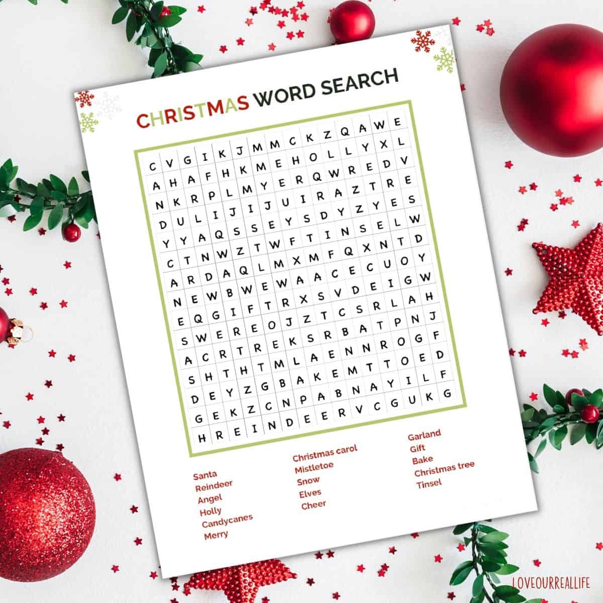 FREE Christmas Word Search Printable For Kids Of All Ages Love Our Real Life