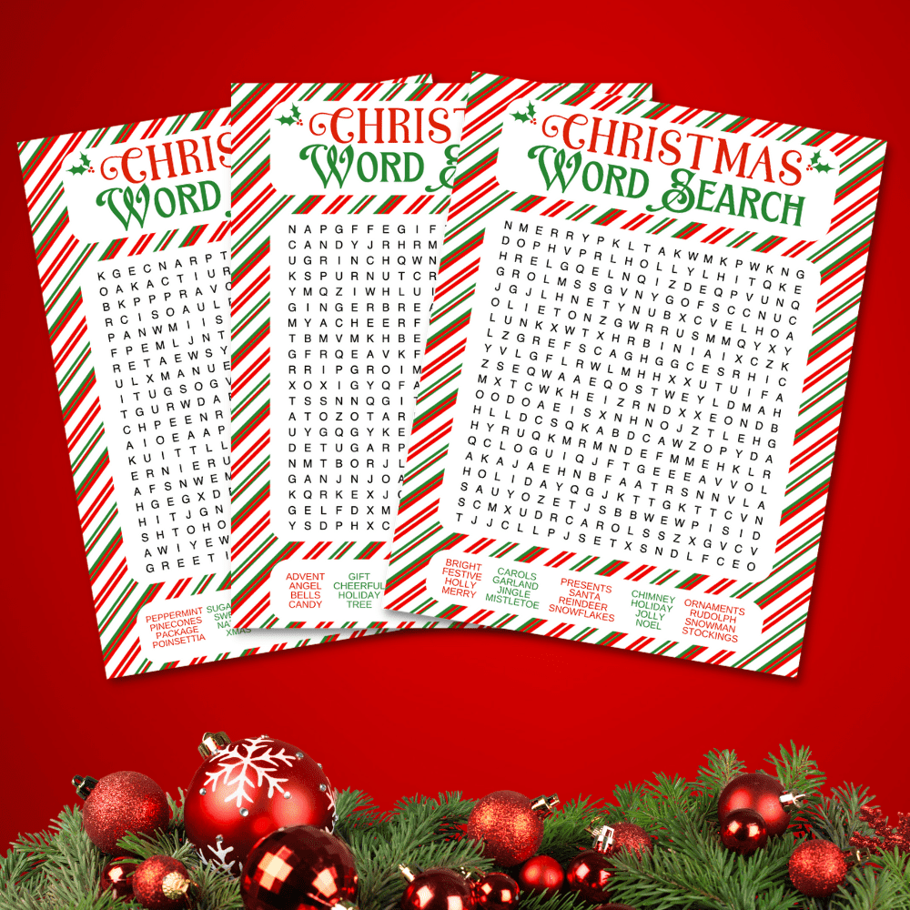 Free Christmas Word Search Printables For Kids And Adults Prudent Penny Pincher