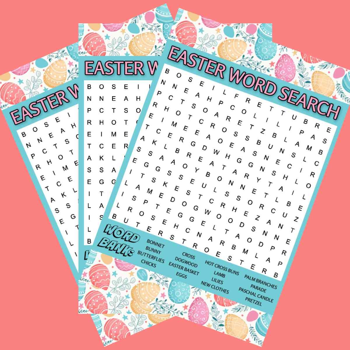 Free Easter Word Search Printable Word Find Answers Included 