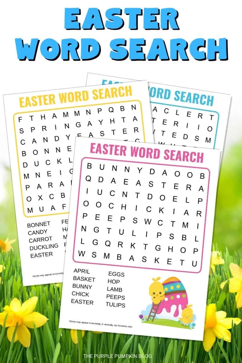 Easter Word Search Free Printable No Download