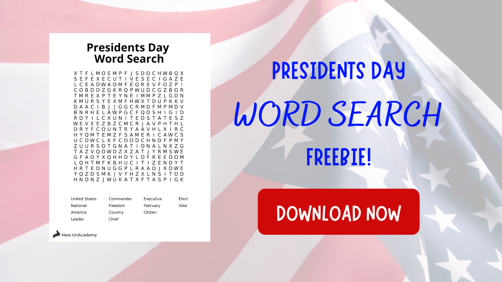 Free Presidents Day Word Search Printable For Kids Hess UnAcademy