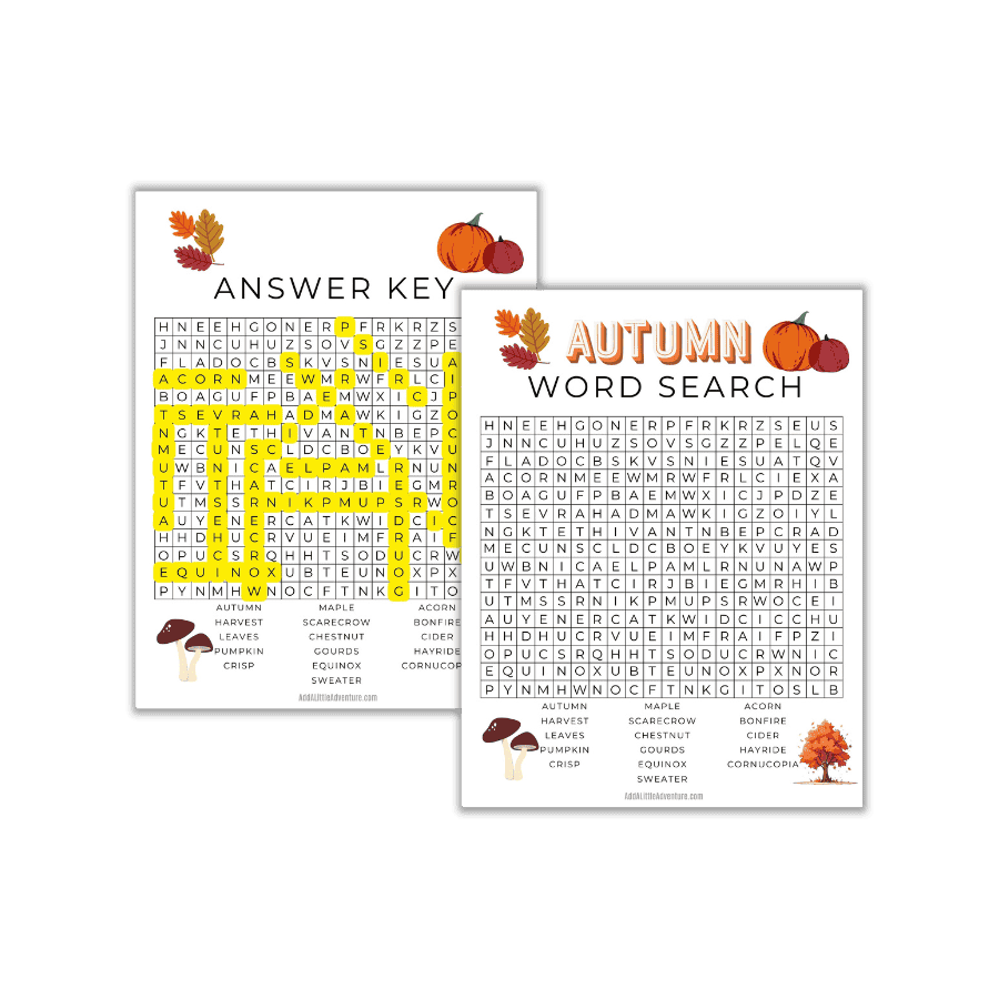 Free Printable Autumn Word Search For Kids And Adults