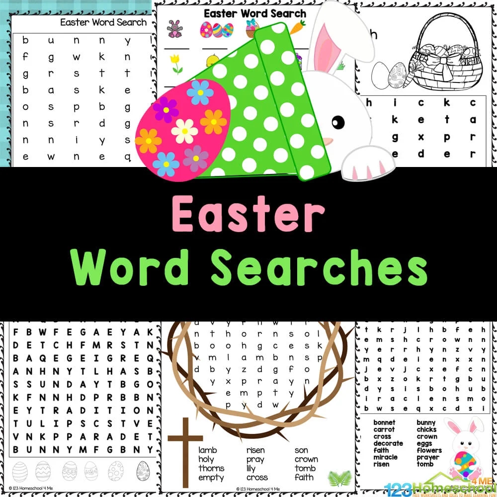 FREE Printable Easter Word Searches FREE Printable Easter Word Searches