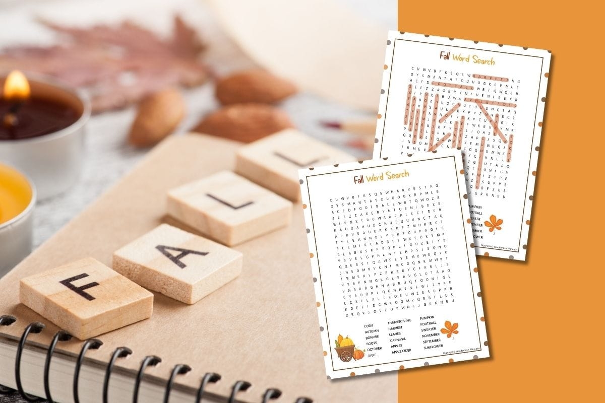 Free Printable Fall Word Search With Answer Key