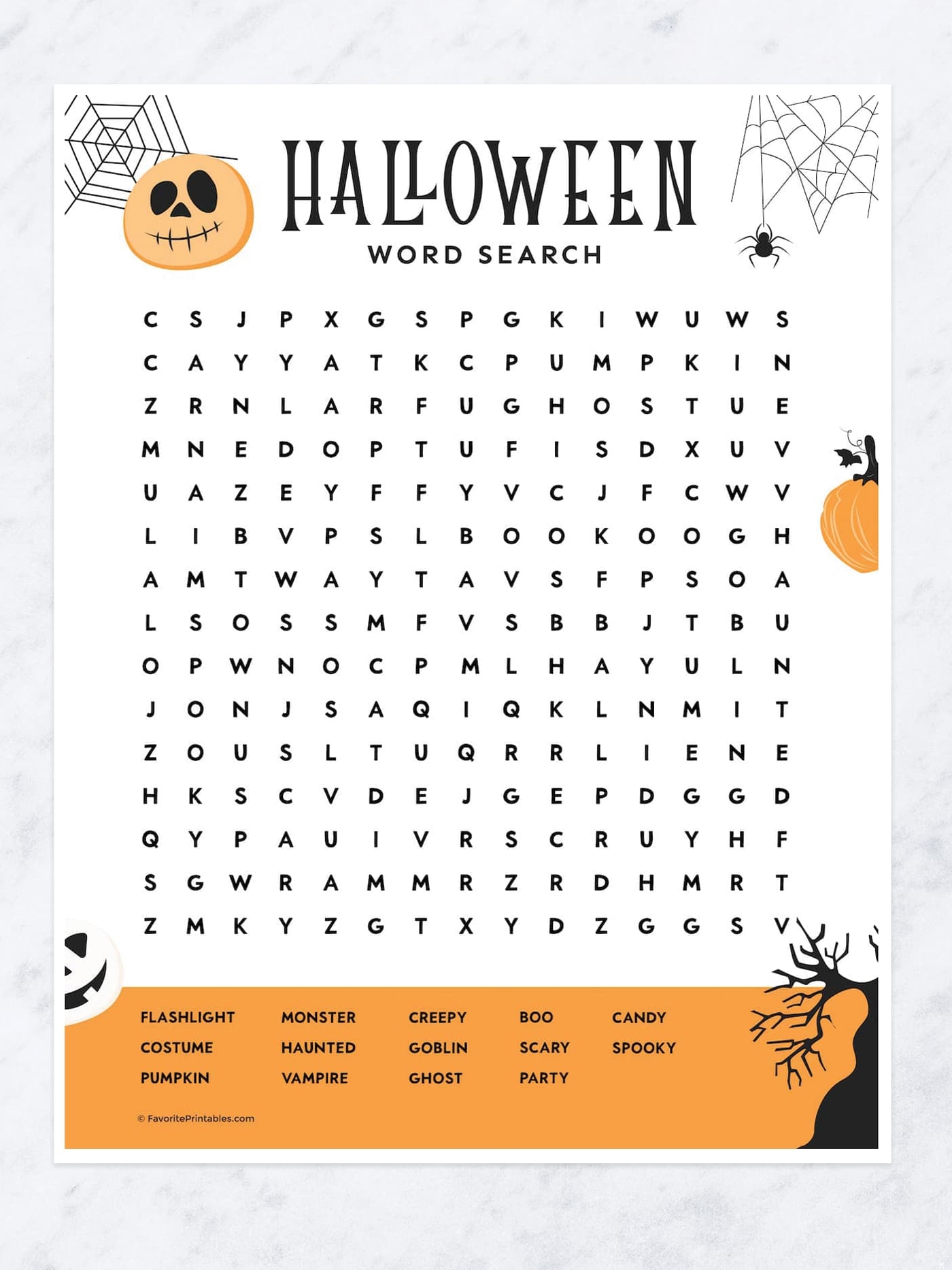 Free Printable Halloween Word Search Favorite Printables