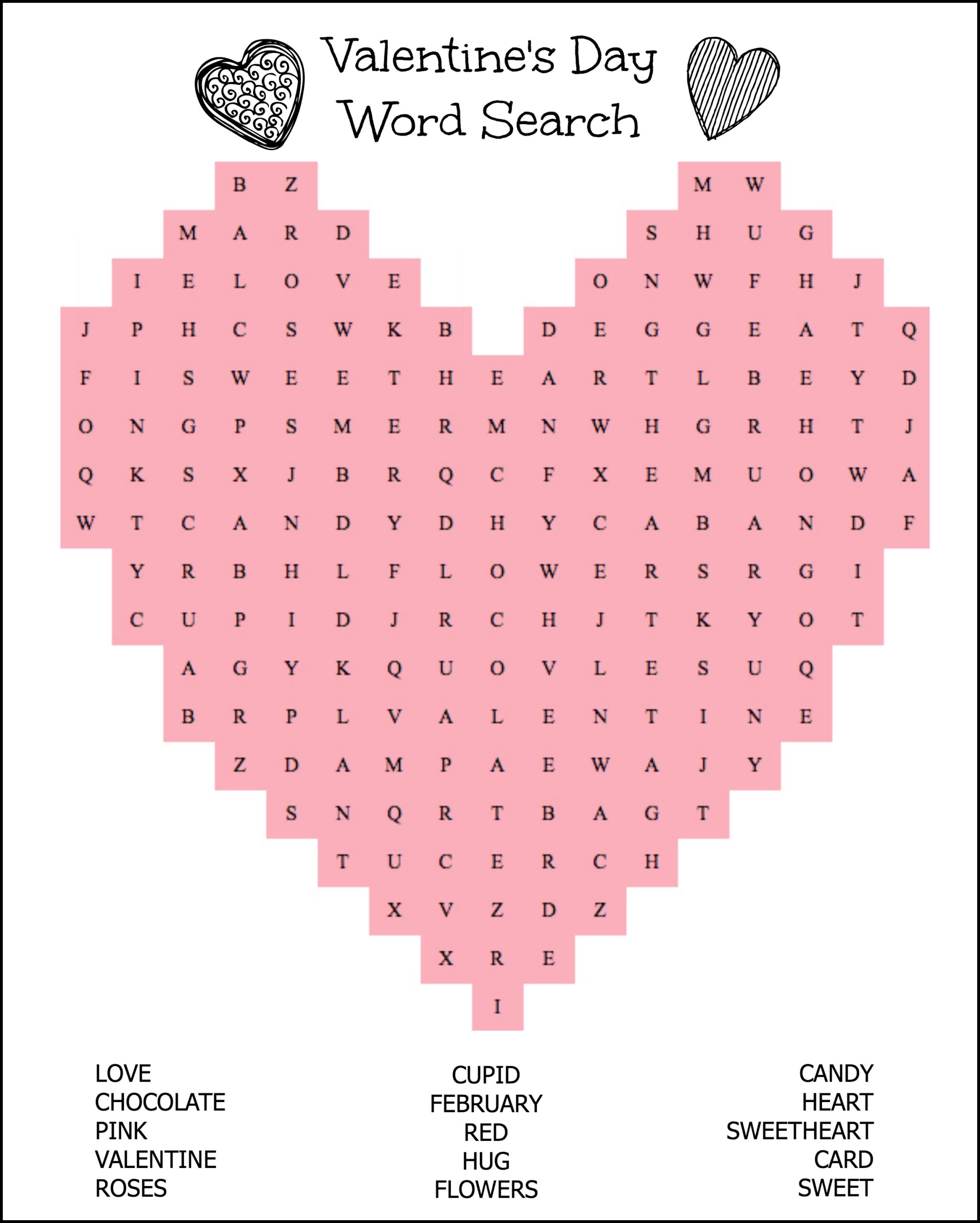 Free Printable Heart Shaped Valentines Day Word Search For Kids Worksheets Library Free Printable Heart Shaped Valentines Day Word Search For Kids Worksheets Library