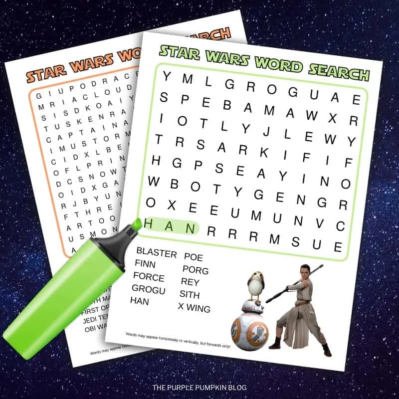 Free Printable Star Wars Word Search Puzzles For May The 4th 