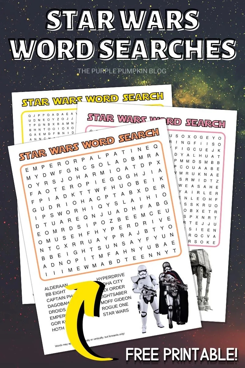 Free Printable Star Wars Word Search Puzzles For May The 4th 