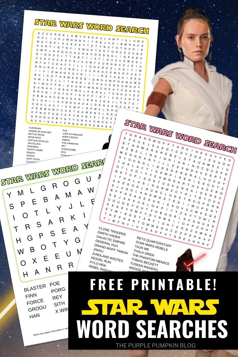 Star Wars Word Search Hard