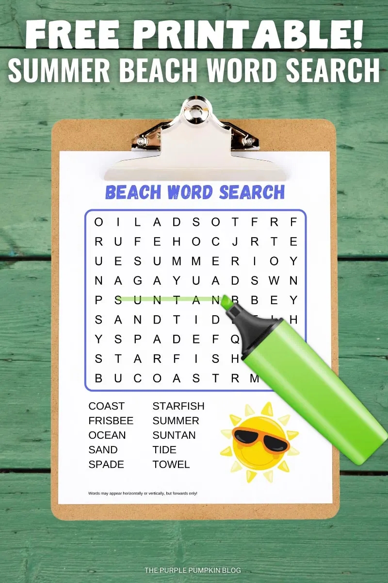 Free Printable Summer Beach Word Search Fun Word Puzzle For Kids Free Printable Summer Beach Word Search Fun Word Puzzle For Kids