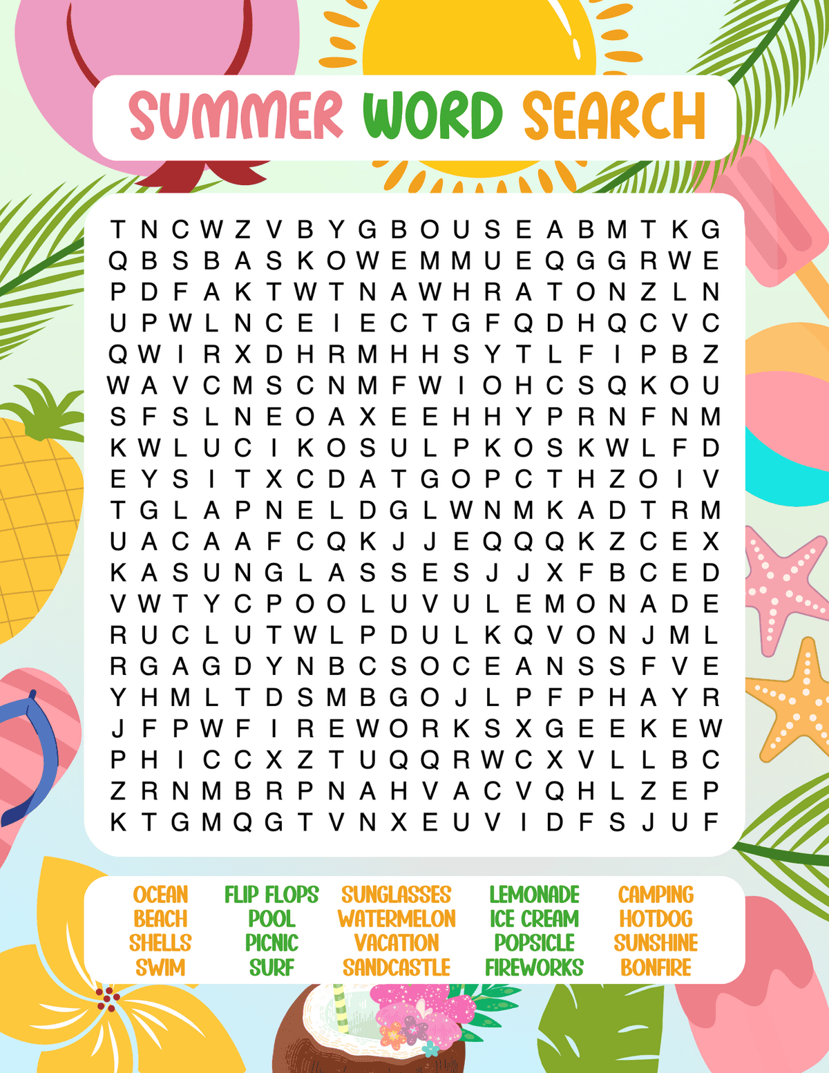 Free Kid Word Search Printables Free Kid Word Search Printables