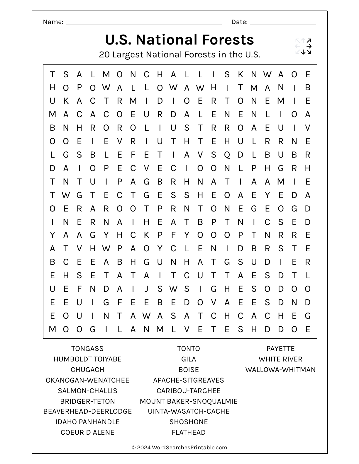 Medium Word Searches Printable