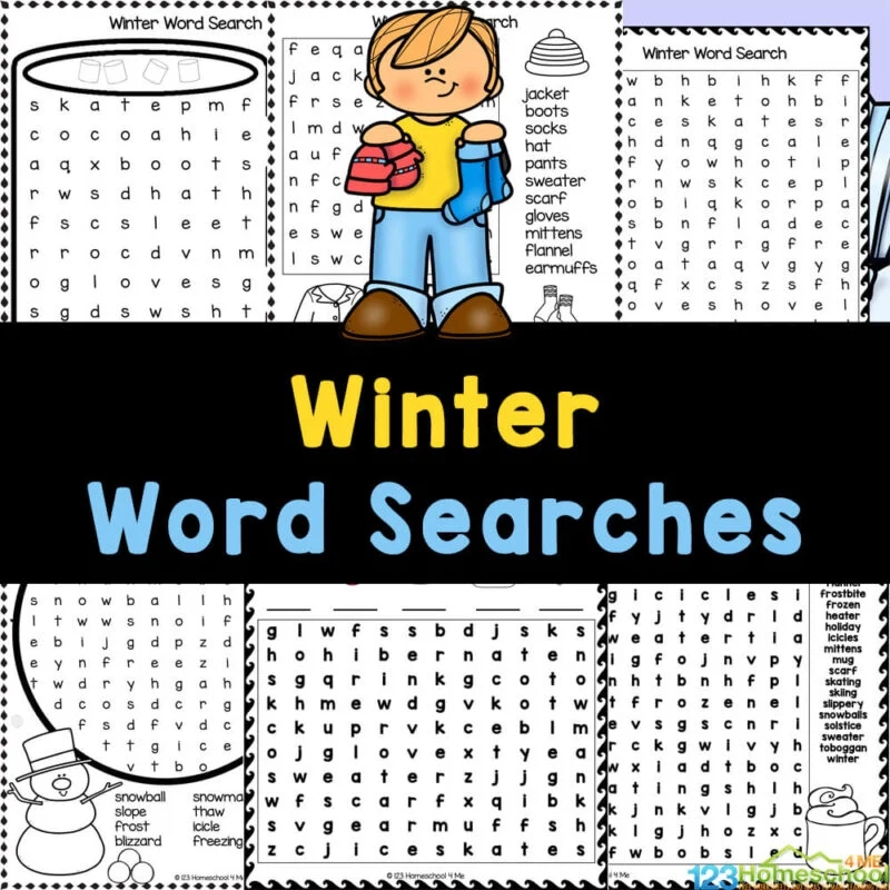  FREE Printable Winter Word Searches