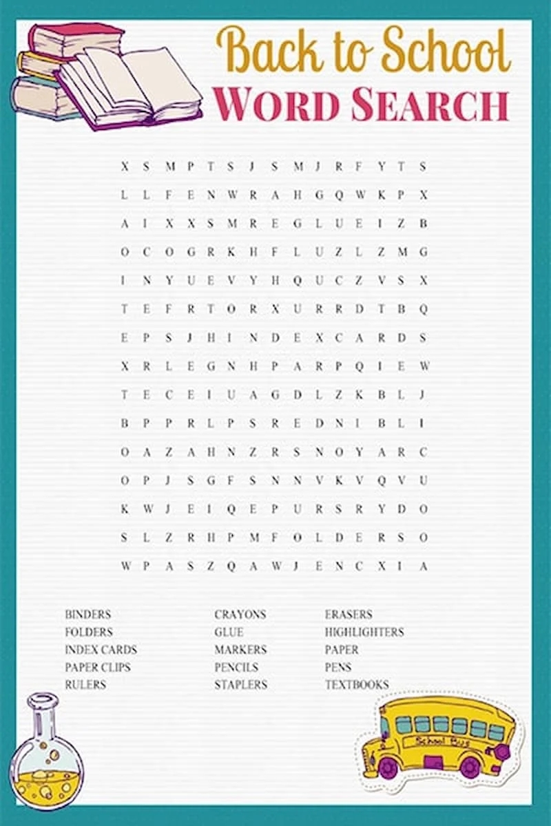 Free Printable Word Search Back To School Inspired Fun 