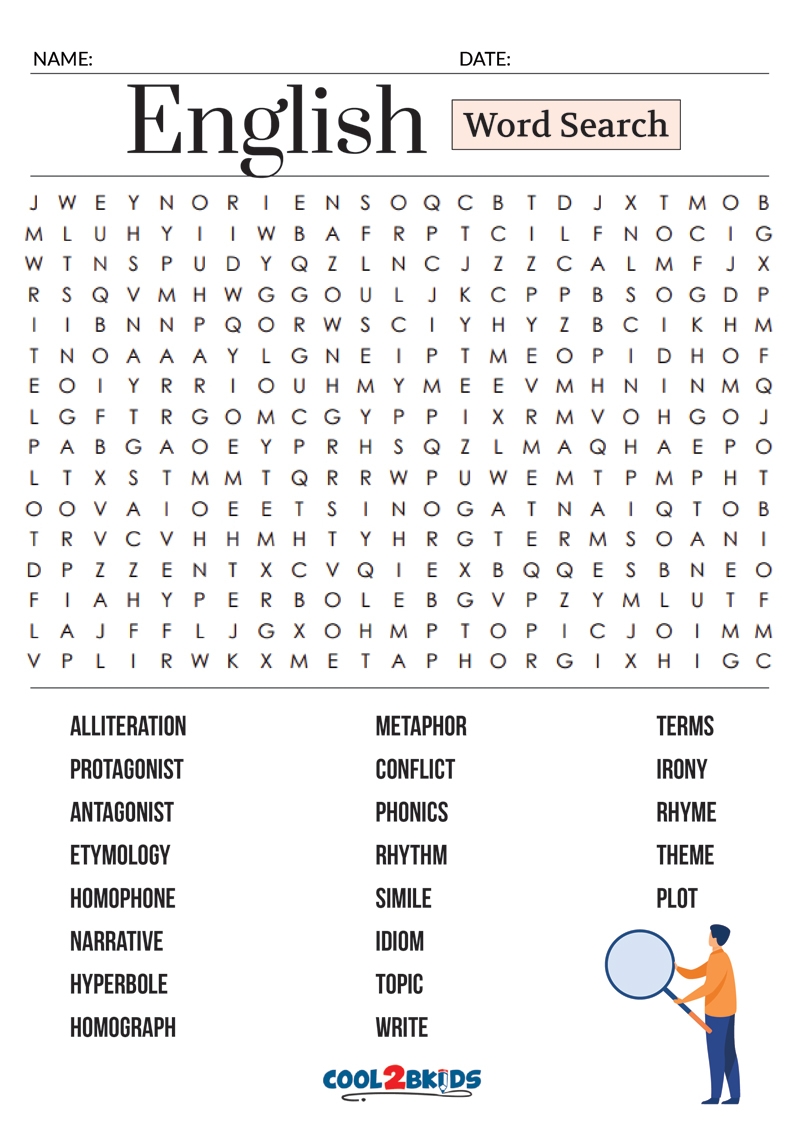 Free Printable Word Search Puzzles For Kids Cool2bKids
