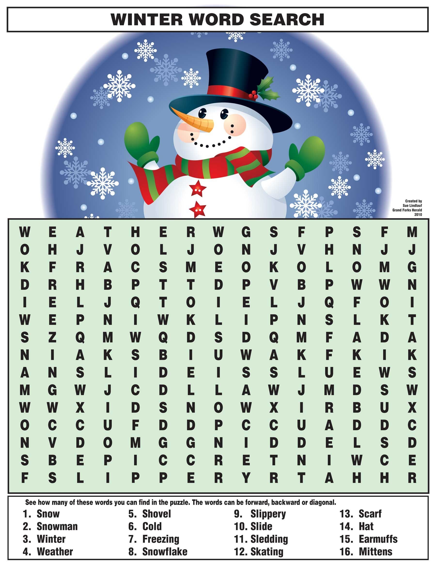 Word Search For 9 Year Olds Printable