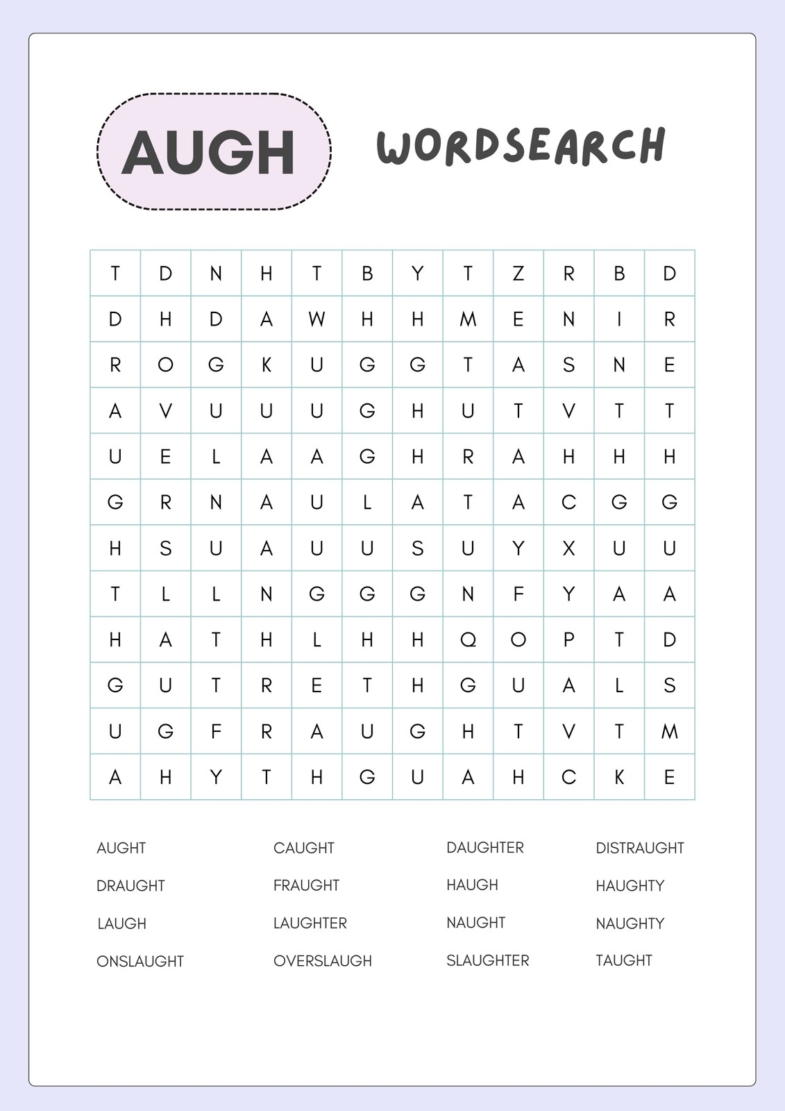 Free Printable Word Search Worksheet Templates Canva
